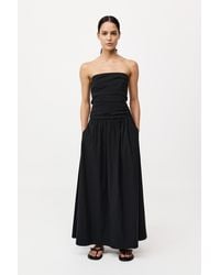 St. Agni - Gathered Strapless Tie Back Dress - Lyst