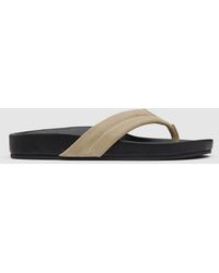 St. Agni - Suede Stitch Detail Thong Slide - Lyst