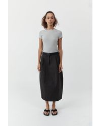 St. Agni - Canvas Pleat Cocoon Skirt - Lyst