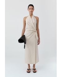 St. Agni - Halter Wrap Backless Dress - Lyst