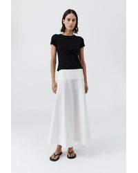St. Agni - Cotton Circle Hem Skirt - Lyst