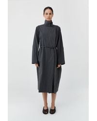 St. Agni - Technical Cotton Cocoon Coat - Lyst