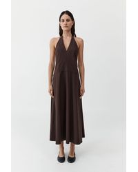 St. Agni - Halter Plunge Dress - Lyst