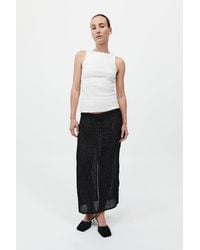 St. Agni - Feathered Silk Skirt - Lyst