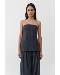 St. Agni - Strapless Rouleau Tie Top - Lyst