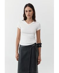 St. Agni - Organic Cotton V Neck Tee - Lyst