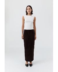 St. Agni - Suede Column Skirt - Lyst