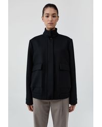 St. Agni - Wool Longline Bomber Jacket - Lyst