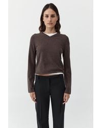 St. Agni - Fine Merino V Neck Sweater - Lyst