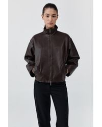 St. Agni - Cocoon Zip Leather Jacket - Lyst