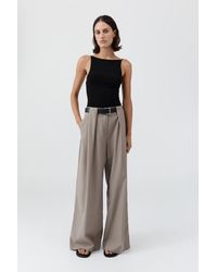 St. Agni - Pleat Loop Pants - Lyst