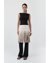 St. Agni - Fringe Belt Skirt - Lyst