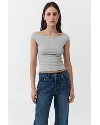 St. Agni - Organic Cotton Off Shoulder Top - Lyst