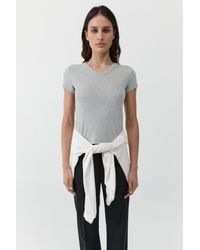 St. Agni - Organic Cotton V Neck Tee - Lyst