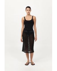 St. Agni - Glass Beaded Mesh Skirt - Lyst