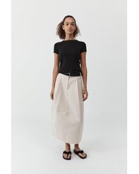 St. Agni - Canvas Pleat Cocoon Skirt - Lyst