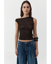 St. Agni - Fine Jersey Asymm Top - Lyst