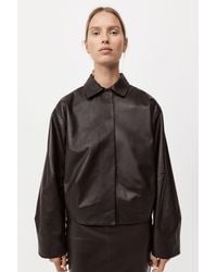 St. Agni - Cocoon Leather Jacket - Lyst
