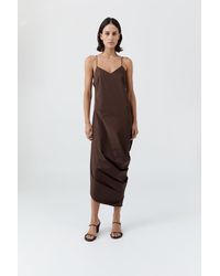St. Agni - Paper Taffeta Drape Dress - Lyst
