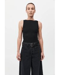 St. Agni - Rib Bateau Cut Out Top - Lyst