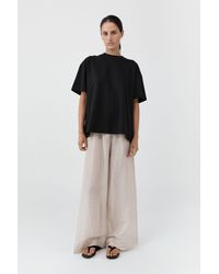 St. Agni - Woven Check Relaxed Pants - Lyst