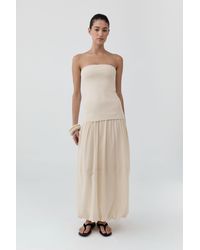 St. Agni - Strapless Balloon Hem Dress - Lyst