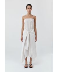 St. Agni - Pinstripe Relaxed Cocoon Dress - Lyst