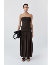 St. Agni - Strapless Balloon Hem Dress - Lyst