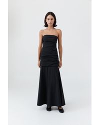 St. Agni - Gathered Strapless Longline Dress - Lyst