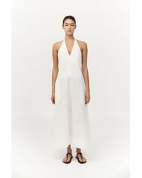 St. Agni - Halter Plunge Dress - Lyst
