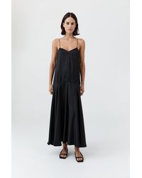 St. Agni - Silk Twill Relaxed Slip Dress - Lyst