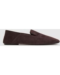St. Agni - Suede Minimal Flat Loafer - Lyst