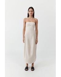 St. Agni - Canvas Pleat Cocoon Dress - Lyst