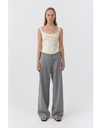 St. Agni - Raw Silk Draped Bodice - Lyst
