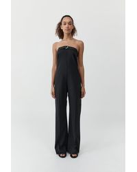 St. Agni - Wool Pinstripe Deconstructed Jumpsuit - Lyst