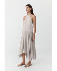 St. Agni - Silk Handkerchief Halter Dress - Lyst