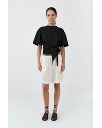 St. Agni - Silk Everyday Relaxed Shorts - Lyst
