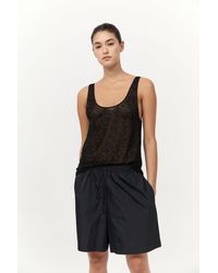 St. Agni - Glass Beaded Mesh Top - Lyst