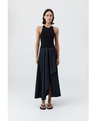 St. Agni - Knit Bodice Asymm Dress - Lyst