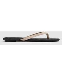 St. Agni - Suede Woven Flip Flop - Lyst