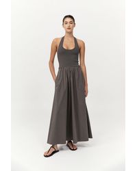 St. Agni - Halter Gathered Dress - Lyst