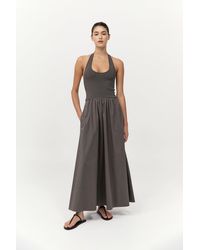 St. Agni - Halter Gathered Dress - Lyst
