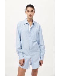 St. Agni - Drawstring Mini Shirt Dress - Lyst