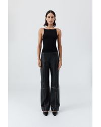 St. Agni - Brushed Leather Pants - Lyst