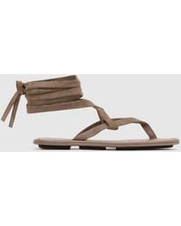 St. Agni - Suede Tie Up Sandal - Lyst
