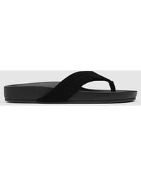 St. Agni - Suede Stitch Detail Thong Slide - Lyst