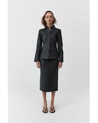 St. Agni - Woven Leather Shirt - Lyst
