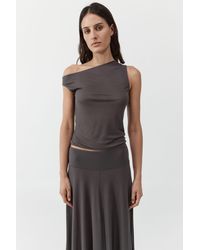 St. Agni - Fine Jersey Asymm Top - Lyst