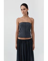 St. Agni - Wool Strapless Top - Lyst