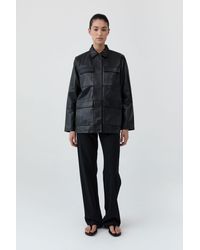 St. Agni - Four Pocket Leather Jacket - Lyst